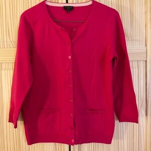 50% OFF ❌ SEND OFFER ❌ Talbots Hot Pink Cardigan